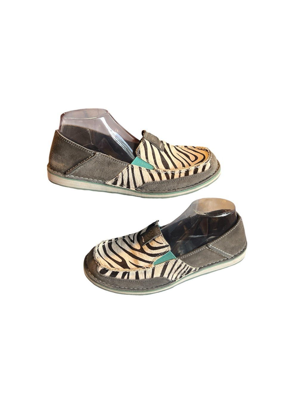 Ariat Women's Cruiser Slip On Zebra Print Upper & Suede Accents Sz:10